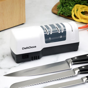 Chef'sChoice Hybrid Knife Sharpener for 20 Degree Knives, M250, White- Lifestyle