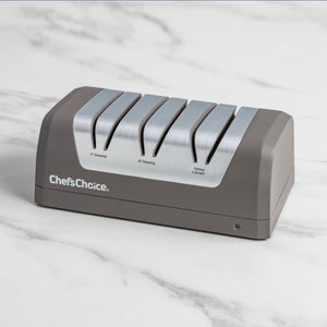Chef'sChoice Rechargeable AngleSelect DC 1520 Electric Knife Sharpener, in Slate Gray- Lifestyle