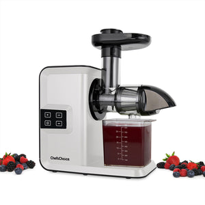 Chef’sChoice Horizontal Cold Press Masticating Juicer, in White