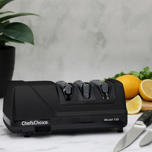 Chef'sChoice Model 130 EdgeSelect Professional Electric Knife Sharpener, in Black- Lifestyle