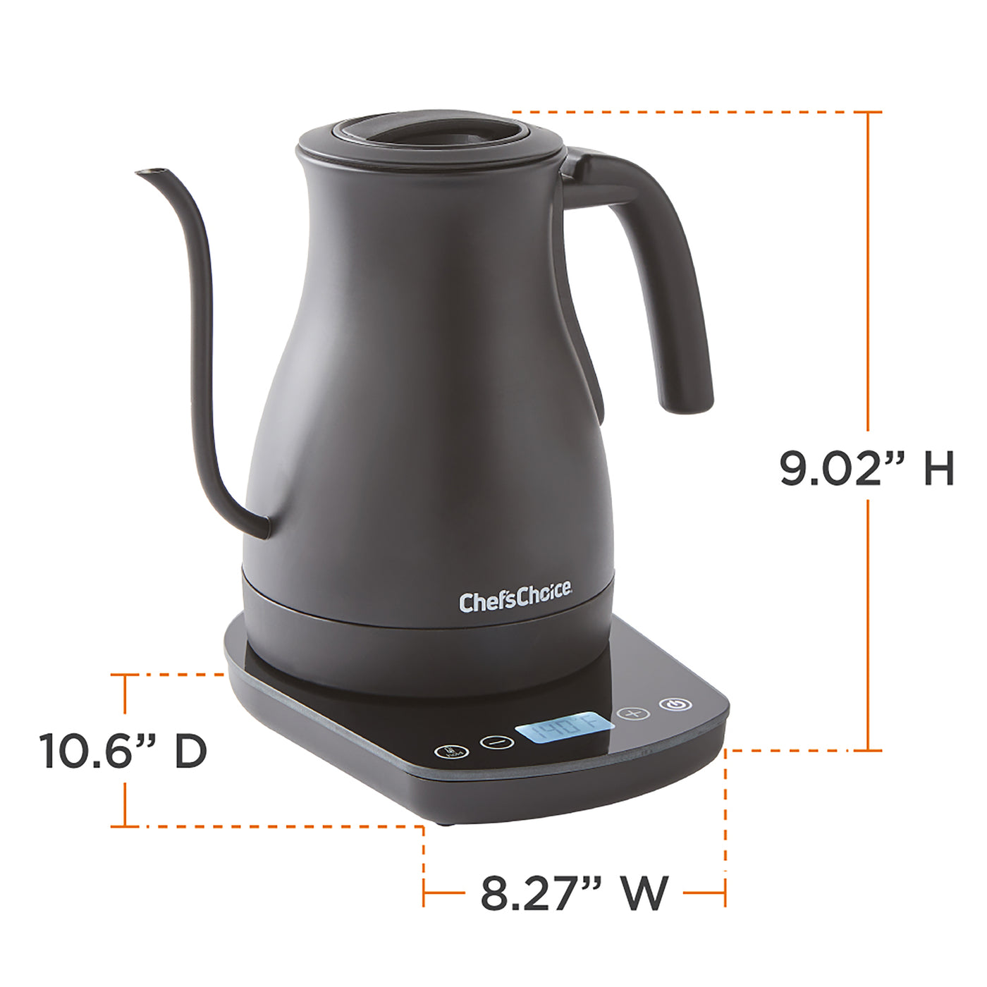 Boil water to the exact degree with the 1200 watt Chef'sChoice