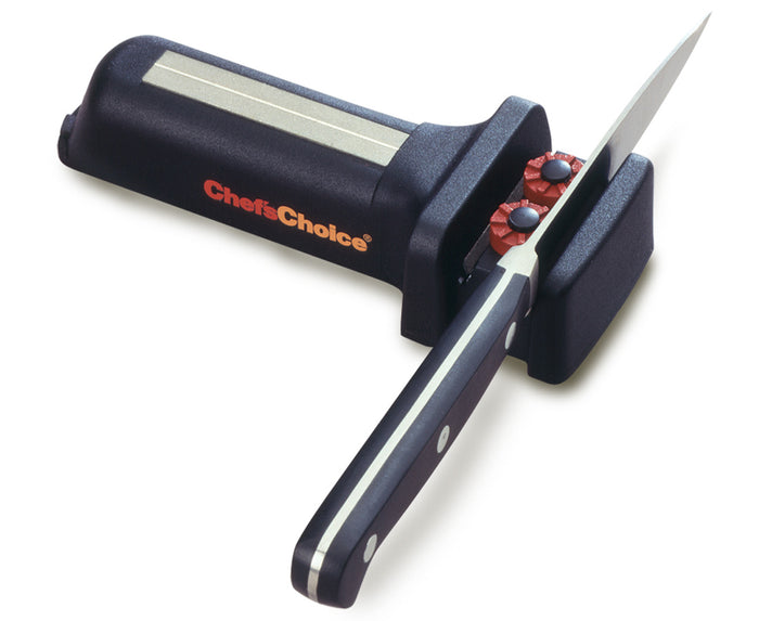 Model 481: Compact, 2-Stage knife sharpener with fixed guides