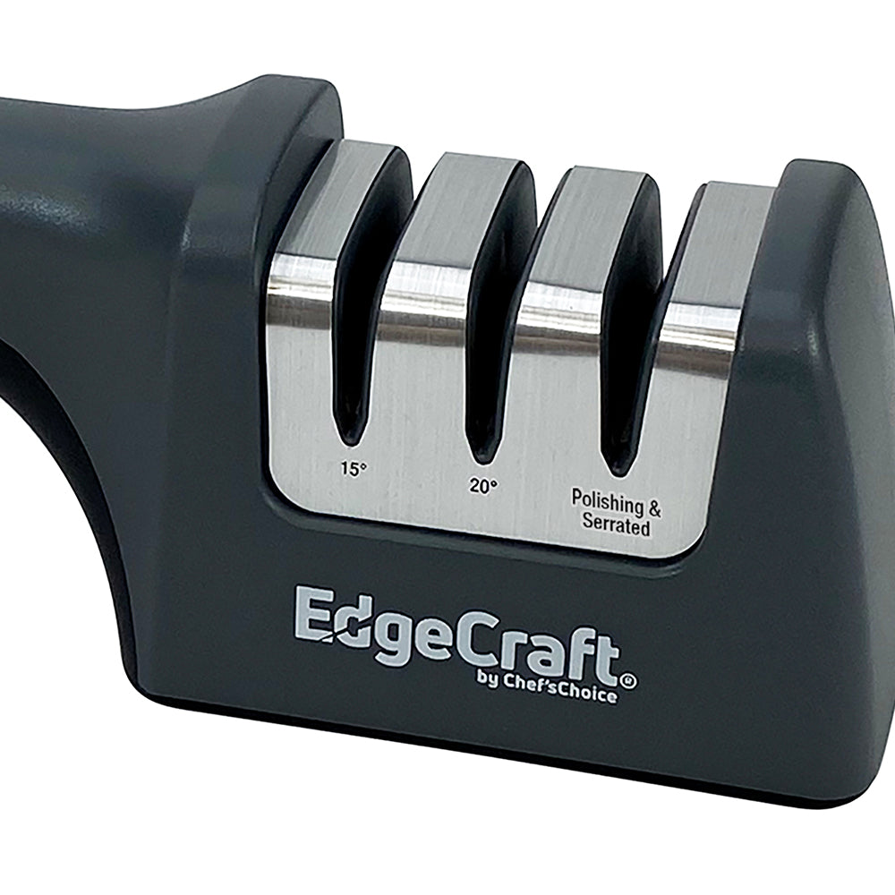 Edgecraft Model E4635 Angleselect Manual Knife Sharpener, 2-stage 15 Or 20- degree Dizor, In Gray (she635gy12) : Target